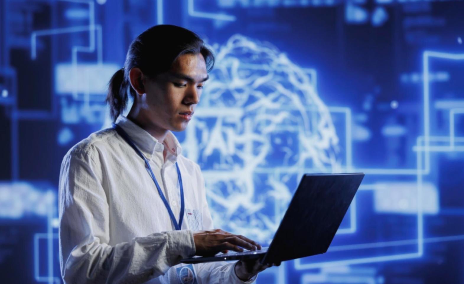 Team working on custom software development project